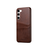 Samsung Galaxy S24 | Samsung Galaxy S24 - NX Design™ Læder Cover M. Kortholder - Brun - DELUXECOVERS.DK