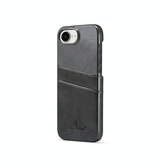 iPhone 17e / 16e | iPhone 17e / 16e - NX Design™ Læder Cover M. Kortholder - Sort - DELUXECOVERS.DK