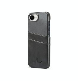 iPhone 17e / 16e | iPhone 17e / 16e - NX Design™ Læder Cover M. Kortholder - Sort - DELUXECOVERS.DK