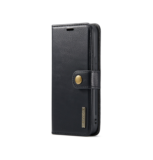 iPhone 6 / 6s | iPhone 6/6s - Vintage 2-i-1 plånboksfodral i läder (avtagbart skal) – Svart – DG.MING™ - DELUXECOVERS.SE