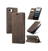 iPhone 17e / 16e | iPhone 17e / 16e - CaseMe™ Noble Læder Etui / Pung - Brun - DELUXECOVERS.DK