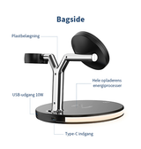 3-i-1 & Multi-Ladestationer | 3-i-1 Trådløs Oplader med MagSafe – iPhone / Watch / AirPods – 23W - DELUXECOVERS.DK