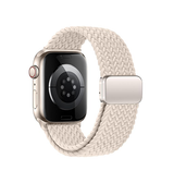 Apple Watch 38-42mm | Apple Watch (38/40/SE/41/42mm) - Woven Magnetisk Flettet Rem - Starlight - DELUXECOVERS.DK