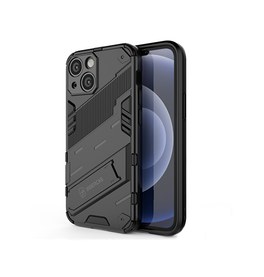 iPhone 13 | iPhone 13 - Eagle™ PRZ Stødsikkert Cover M. Kickstand - Sort - DELUXECOVERS.DK