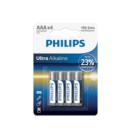 Batteri | Philips® ExtremeLife+ - LR03E4B - AAA 1.5V Batterier - 4.stk - DELUXECOVERS.DK