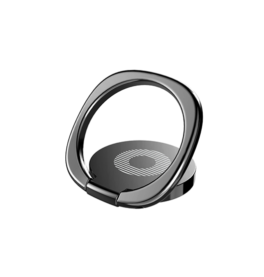 Mobil Holdere, Ringe & Grips | Mobil Smart Finger Ring Stander-Holder - Sort - DELUXECOVERS.DK