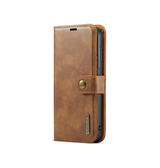 Samsung Galaxy S24 Plus | Samsung Galaxy S24 Plus - Vintage 2-i-1 læder etui (aftageligt cover) – Brun – DG.MING™ - DELUXECOVERS.DK