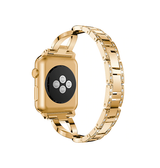 Apple Watch 42-49mm | Apple Watch (42/44/SE/45/46/49mm) - Diamant Stål Dame Urrem - Guld - DELUXECOVERS.DK