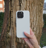 iPhone 12 Pro Max | iPhone 12 Pro Max - DeLX™  Pastel Silikone Cover - Hvid/Lysegrå - DELUXECOVERS.DK