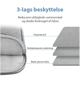 iPad Air 4/5 | iPad Air 4/5 (2020/2022) - Neopren Stødsikkert Sleeve - Grå - DELUXECOVERS.DK