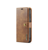 Samsung Galaxy S23 | Samsung Galaxy S23 - Vintage 2-i-1 læder etui (aftageligt cover) – Brun – DG.MING™ - DELUXECOVERS.DK