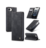 iPhone 17e / 16e | iPhone 17e / 16e - CaseMe™ Noble Læder Etui / Pung - Sort - DELUXECOVERS.DK