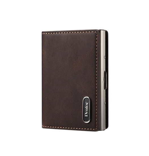 Mobil kortholder | Denior™ - Retro Kortholder - M. MagSafe - Brun - DELUXECOVERS.DK
