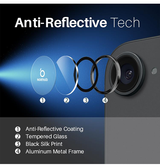 iPhone Beskyttelsesglas | iPhone 17e / 16e - NTJO™ 9H Kamera Linse Beskyttelsesglas - Sort - DELUXECOVERS.DK
