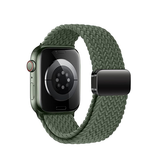 Apple Watch 38-42mm | Apple Watch (38/40/SE/41/42mm) - Woven Magnetisk Flettet Rem - Grøn - DELUXECOVERS.DK