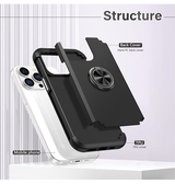 iPhone 15 Pro Max | iPhone 15 Pro Max - DelX™ Håndværker Cover M. Ringholder - Sort - DELUXECOVERS.DK