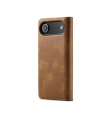 iPhone 17 Air | iPhone 17 Air - Vintage 2-i-1 læder etui (aftageligt cover) – Brun – DG.MING™ - DELUXECOVERS.DK