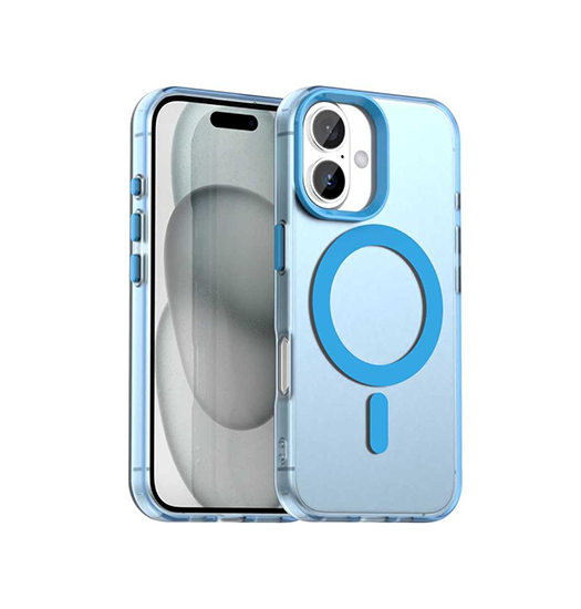 iPhone 17 | iPhone 17 - DeLX™ Frosted Cover m. MagSafe - Blå - DELUXECOVERS.DK