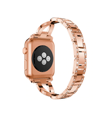 Apple Watch 42-49mm | Apple Watch (42/44/SE/45/46/49mm) - Diamant Stål Dame Urrem - Roseguld - DELUXECOVERS.DK