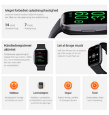 SmartWatch | Smartwatch aktivitetsur IP68 – 1,69″ HD skærm - Bordeauxrød – MotionMate™ - DELUXECOVERS.DK