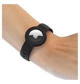 AirTag | Apple AirTag 1/2 silikonarmband - För barn/vuxna – Svart - DELUXECOVERS.SE