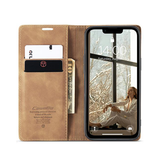 iPhone 17e / 16e | iPhone 17e / 16e - CaseMe™ Noble Læder Etui / Pung - Lysebrun - DELUXECOVERS.DK