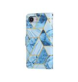 iPhone 17e / 16e | iPhone 17e / 16e - UNIQ™ Marble Læder Etui - Ocean - DELUXECOVERS.DK