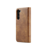 Samsung Galaxy S23 | Samsung Galaxy S23 - Vintage 2-i-1 læder etui (aftageligt cover) – Brun – DG.MING™ - DELUXECOVERS.DK