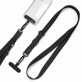 Mobilrem, håndledsrem, Nylon snor | Universal Lang Strop til Mobil & iPhone - Sort - DELUXECOVERS.DK