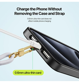 Mobilrem, håndledsrem, Nylon snor | DUX DUCIS™ Lang Nylon Snor / Strop til Mobil & iPhone - Grå - DELUXECOVERS.DK