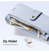 iPhone 17e / 16e | iPhone 17e / 16e - DUX DUCIS™ 2-i-1 Læder Etui M. Aftageligt Cover - Babyblå - DELUXECOVERS.DK