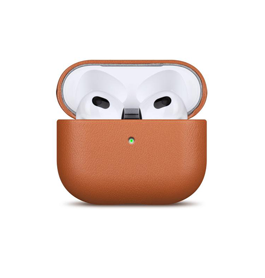 Airpods 4 | AirPods 4 | Ægte Læder Cover - Full-Grain - Brun - DELUXECOVERS.DK