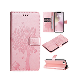 iPhone 17e / 16e | iPhone 17e / 16e - BUTTERFLY™ Læder Etui / Taske M. Pung - Rose - DELUXECOVERS.DK