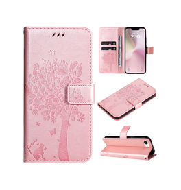 iPhone 17e / 16e | iPhone 17e / 16e - BUTTERFLY™ Læder Etui / Taske M. Pung - Rose - DELUXECOVERS.DK