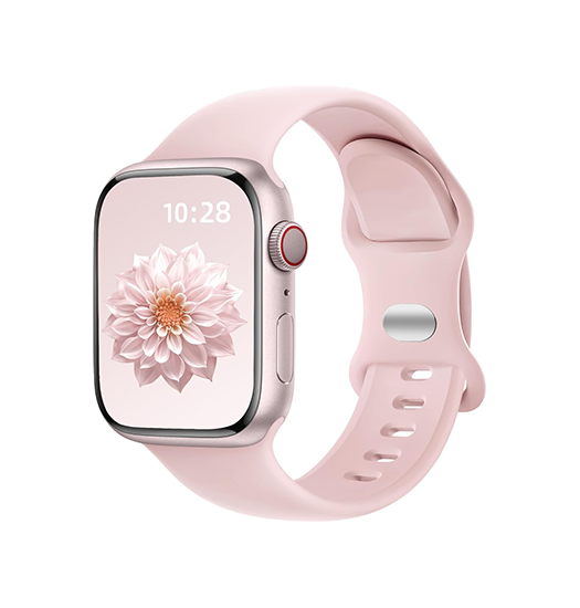 Apple Watch 38-42mm | Apple Watch (38/40/SE/41/42mm) - Luna™ Dame Silikonerem - Pink Sand - DELUXECOVERS.DK