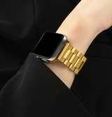 Apple Watch 42-49mm | Apple Watch (42/44/SE/45/46/49mm) - CNC Pro Rustfrit Stål Rem - Guld - DELUXECOVERS.DK