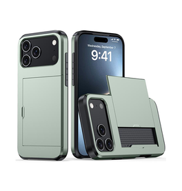 iPhone 17 Pro Max | iPhone 17 Pro Max - Deluxe™ Håndværker Cover M. Kortholder - Army - DELUXECOVERS.DK
