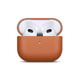 Airpods 3 | AirPods 3 | Ægte Læder Cover - Full-Grain - Brun - DELUXECOVERS.DK
