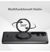 Samsung Galaxy S25 Ultra | Samsung Galaxy S25 Ultra - Suteni™ Wax 360° Cover M. MagSafe - Sort - DELUXECOVERS.DK