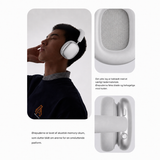 Høretelefoner og Headset | Over-Ear Trådløs Headset Bluetooth 5.4 M. Aktiv Støjreduktion - Sølv - DELUXECOVERS.DK