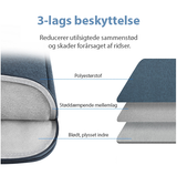 iPad Pro 12,9 (2021) | iPad Pro 12,9" (2022/2021) - Neopren Stødsikkert Sleeve - Blå - DELUXECOVERS.DK