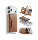 Mobil kortholder | MAGKING™ - K4 Læder RFID Kortholder - M. MagSafe - Brun - DELUXECOVERS.DK
