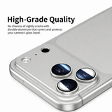 iPhone Beskyttelsesglas | iPhone 18 Pro - Kalebol™ Metal Kamera Linse Beskyttelsesglas - Sølv - DELUXECOVERS.DK