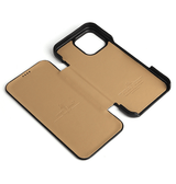 iPhone 16 Pro | iPhone 16 Pro - Fierre Shann™ Ægte Læder Flip Cover - Sort - DELUXECOVERS.DK