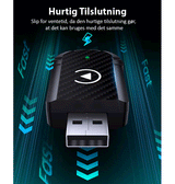 CarPlay Adapter | Apple CarPlay & Android Auto Adapter - Plug & Play - Carbon - DELUXECOVERS.DK