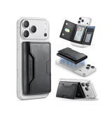 Mobil kortholder | MAGKING™ - K4 Læder RFID Kortholder - M. MagSafe - Sort - DELUXECOVERS.DK