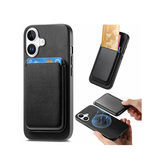 iPhone 17 | iPhone 17 - Valora™ MagSafe Cover med Aftagelig Kortholder - Retro Sort - DELUXECOVERS.DK