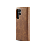 Samsung Galaxy S23 Ultra | Samsung Galaxy S23 Ultra - Vintage 2-i-1 læder etui (aftageligt cover) – Brun – DG.MING™ - DELUXECOVERS.DK