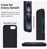 iPhone 17e / 16e | iPhone 17e / 16e - Deluxe™ Soft Touch Silikone Cover - Sort - DELUXECOVERS.DK