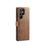 Samsung Galaxy S24 Ultra | Samsung Galaxy S24 Ultra - Vintage 2-i-1 læder etui (aftageligt cover) – Brun – DG.MING™ - DELUXECOVERS.DK